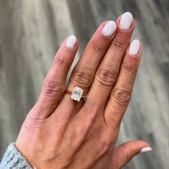 Elongated Cushion Lab Grown Diamond 14k Gold Engagement Ring
Diamond Daughters