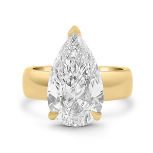 Di Bella | 14k Yellow Gold Custom Engagement Ring - Lab Grown Diamonds, Moissanite Front View