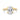 Madison | Oval Cathedral Pedal Gallery Pave 14k Yellow Gold Engagement Ring - Diamond Daughters, Front View