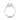 Jessie | Round Moissanite Baguette Diamond Round Accent Stone Cathedral 14k White Gold Engagement Ring - Diamond Daughters, Top View
