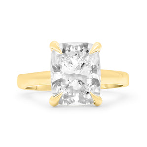 Elongated Cushion Moissanite 14K Gold Engagement Ring Diamond Daughters