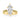 Asliey| Filigree Design 14K Yellow Gold Engagement Ring - Lab Grown Diamonds, Moissanite Front View