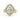 Jean | Mill Grain Halo And Shank 14K Yellow Gold Engagement Ring - Diamond Daughters, Front View