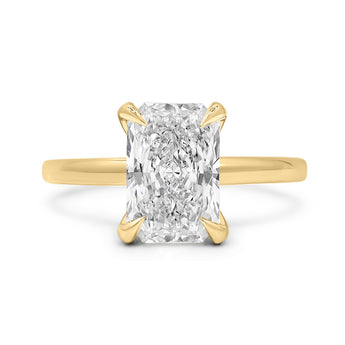 Radiant Moissanite 14K Gold Engagement Ring Diamond Daughters