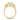 side view 3 stone engagement ring 14k yellow gold