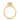top side view 14k yellow gold bezel engagement ring with cathedral setting and tulip gallery
