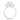 top side view 14k white gold custom 3 stone engagement ring
