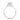 top side view 14k white gold bezel engagement ring with cathedral setting and tulip gallery