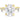 Ally | Oval Moissanite 14k Yellow Gold Engagement Ring - Diamond Daughters, Front View