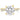Ally Round Moissanite 14K Yellow Gold Engagement Ring 10mm Around 3.60ct - Diamond Daughters, Front View