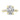 Angela | Oval Moissanite 14k Yellow Gold Engagement Ring - Diamond Daughters, Front View