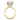 Anna | Elongated Cushion Cut Hidden Halo Accent Stones On Shank And Prongs 14K Yellow Gold Engagement Ring - Diamond Daughters, Top View