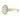 Jordyn | Oval Halo Moissanite 14K Yellow Gold Engagement Ring - Diamond Daughters, Side View