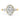 Jordyn | Oval Halo Moissanite 14K Yellow Gold Engagement Ring - Diamond Daughters, Front View
