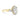 Jordyn | Oval Halo Moissanite 14K Yellow Gold Engagement Ring - Diamond Daughters, Alternating Side View