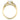 Jordyn | Oval Halo Moissanite 14K Yellow Gold Engagement Ring - Diamond Daughters, Back View