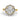 Nicoleta | Round Halo 14K Yellow Gold Engagement Ring - Diamond Daughters, Front View