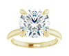 1.10 CT Round Lab Grown Diamond Solitaire 14K Yellow Gold Engagement Ring - Diamond Daughters, Front View