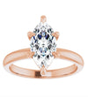 2.01CT Marquise Lab Grown Diamond Solitaire 14K Rose Gold Engagement Ring - Diamond Daughters, Front View