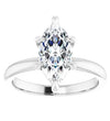 2.01CT Marquise Lab Grown Diamond Solitaire 14K White Gold Engagement Ring - Diamond Daughters, Front View