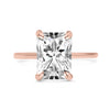 2.06CT Radiant Lab Grown Diamond Solitaire 14K Rose Gold Engagement Ring - Diamond Daughters, Front View