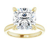 2.08CT Cushion Lab Grown Diamond Solitaire 14K Yellow Gold Engagement Ring - Diamond Daughters, Front View