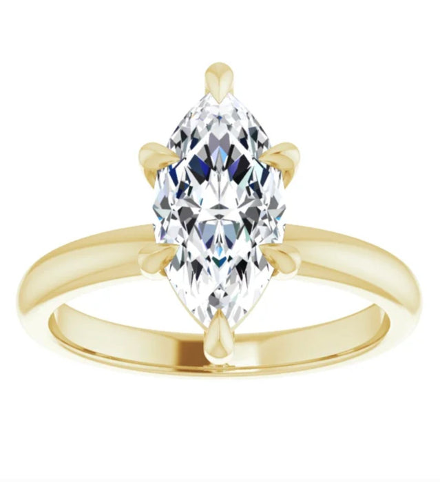 3.01CT Marquise Lab Grown Diamond Solitaire Engagement Ring - Diamond Daughters