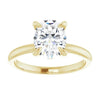 3.76ct CT Oval Lab Grown Diamond Solitaire 14K Yellow Gold Engagement Ring - Diamond Daughters, Front View