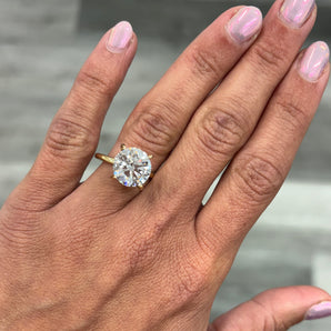 Round Lab Grown Diamond 14K Gold Engagement Ring 
Diamond Daughters