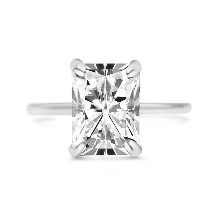 4.04 CT Radiant Lab Grown Diamond Solitaire Engagement Ring - Diamond Daughters