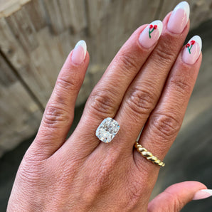 5.08ct elongated cushion lab grown diamond D VS1 IGI certified