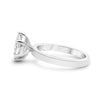 Tammy | Oval Moissanite Solitaire 14K White Gold Engagement Ring - Diamond Daughters, Side View