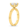 Tammy | Oval Moissanite Solitaire 14K Yellow Gold Engagement Ring - Diamond Daughters, Top Side View