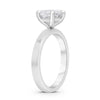 Tammy | Oval Moissanite Solitaire 14K White Gold Engagement Ring - Diamond Daughters, Top Side View