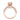 Julianna | Oval Moissanite Pave 14k Rose Gold Engagement Ring - Diamond Daughters, Top View