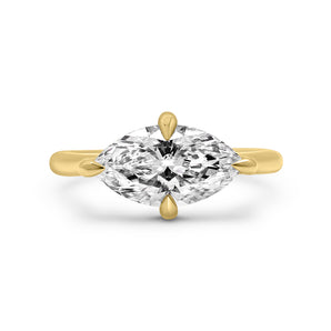 Adrienne Marquise Lab Grown Diamond 14K Yellow Gold Engagement Ring
Diamond Daughters 
Front View
