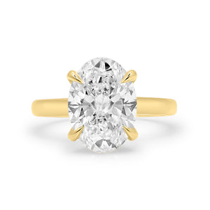 Oval Moissanite 14K Gold Engagement Ring Diamond Daughters
