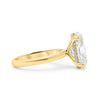 Rose | Oval Hidden Halo 14K Yellow Gold Engagement Ring - Diamond Daughters, Side View