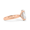 Rose | Oval Hidden Halo 14K Rose Gold Engagement Ring - Diamond Daughters, Side View