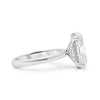 Rose | Oval Hidden Halo 14K White Gold Engagement Ring - Diamond Daughters, Side View