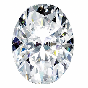 Oval Cut Moissanite, Top View