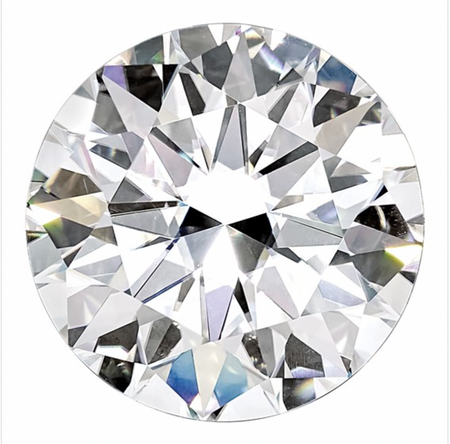 Round Cut Moissanite, Top View