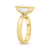 Brittanee | Bezel Emerald 14K Yellow Gold Engagement Ring - Diamond Daughters, Top Side View