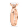 Cynthia | Engraved Band 14K Rose Gold Engagement Ring - Diamond Daughters, Top Side View