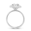 Janika | Pear Zero Gap Halo 14K White Gold Engagement Ring - Diamond Daughters, Top View