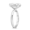 Rose | Oval Hidden Halo 14K White Gold Engagement Ring - Diamond Daughters, Top Side View