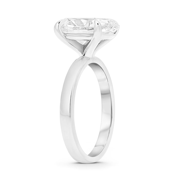 Oval Moissanite Solitaire Engagement Ring