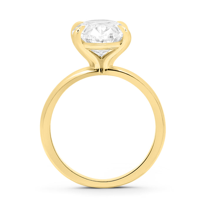 Oval Moissanite Solitaire Engagement Ring