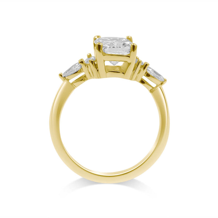 ALLISON | Cushion Accent Shapes Engagement Ring - Diamond Daughters