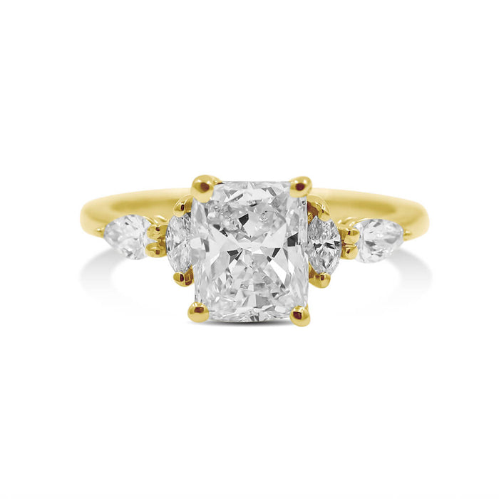 ALLISON | Cushion Accent Shapes Engagement Ring - Diamond Daughters